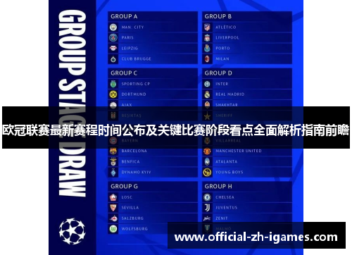 欧冠联赛最新赛程时间公布及关键比赛阶段看点全面解析指南前瞻 欧冠联赛最新赛程时间公布及关键比赛阶段看点全面解析指南前瞻